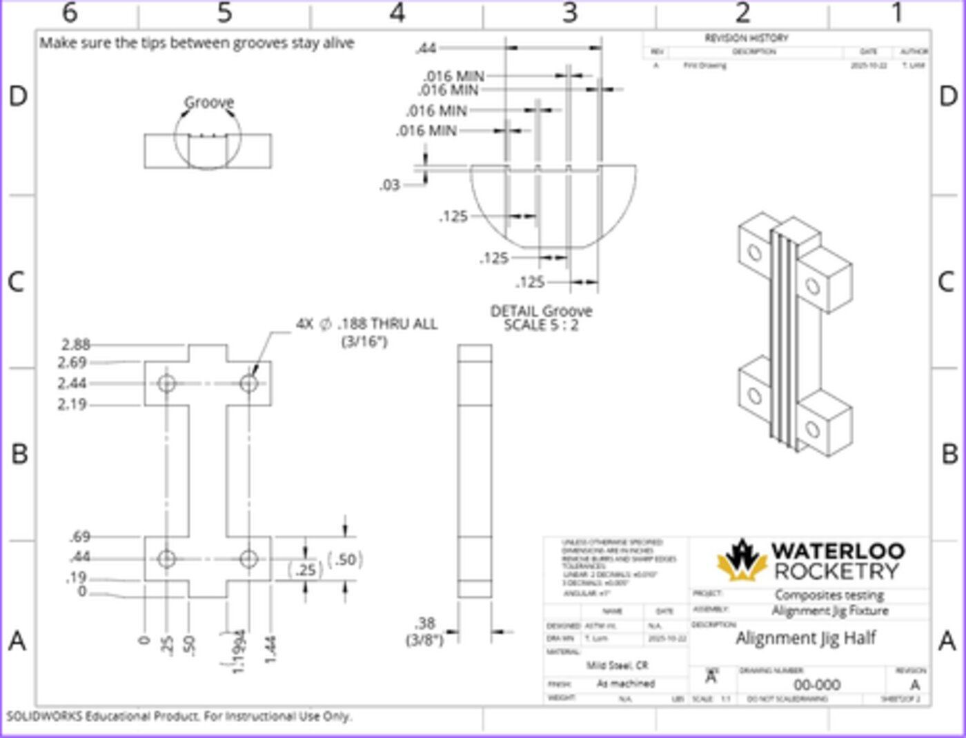 Boeing BSS 7260 compression-testing fixture drawing