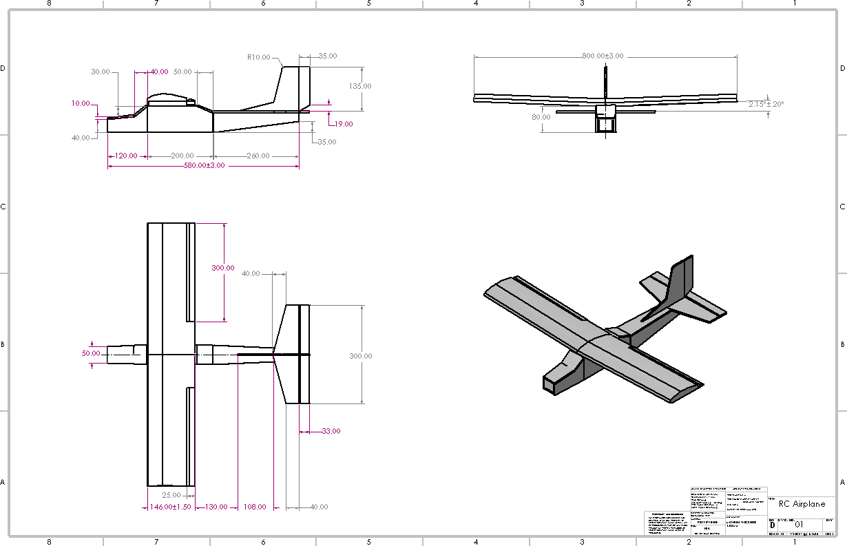 MX-01 engineering drawing sheet with side, front and top views and an isometric view