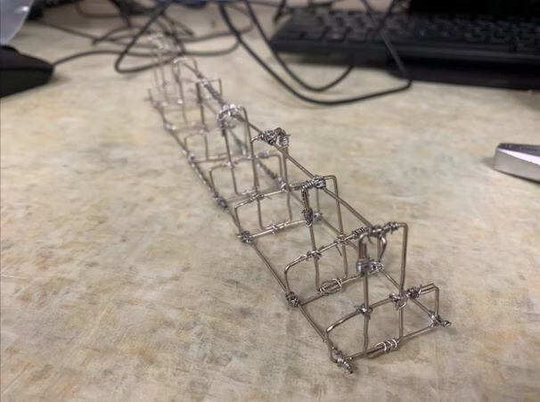 The reinforcement cage for the T-beam